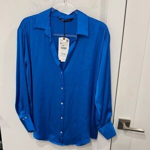 Zara Blue Button Down Shirt